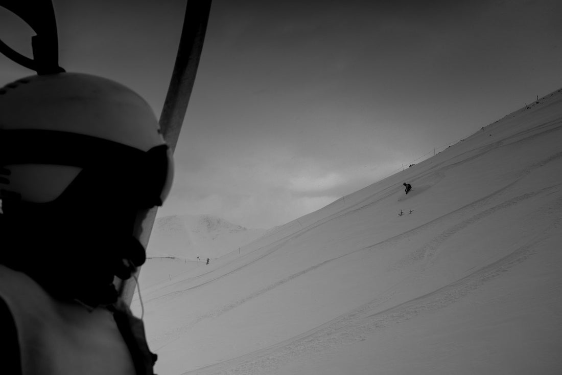 Powder Day In Black and White